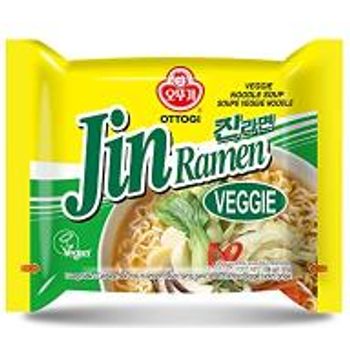Ottogi Jin Ramen Veggie Noodle Soup 110g 4 Pack