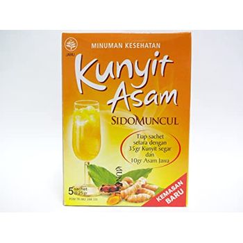 Sido Muncul turmeric acid jamu powder juice Kunyit Asam 5 bags x 25g