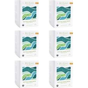 Rishi Tea Matcha Super Green Herbal Tea Organic Sencha Highly Caffeinated Umami Antioxidant Rich 40.5g 15 Sachets Pack Of 6