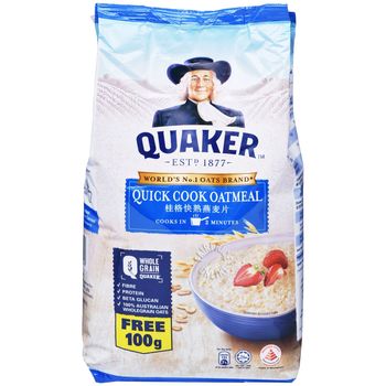 Quaker Quick Cook Oatmeal Refill 900g