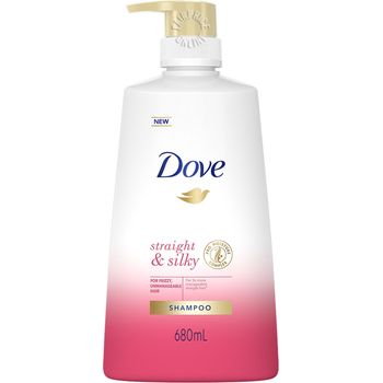 Dove Shampoo Straight Silky 680ml