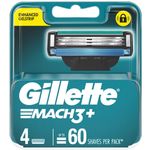 Gillette Mach3 Mens Razor Blades Pack Of 4