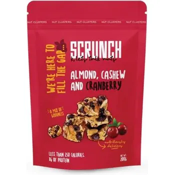 Scrunch Almond Cashew And Cranberry Bar 200g
