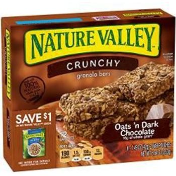 Nature Valley Crunchy Oatsn Dark Chocolate Granola Bars 250g
