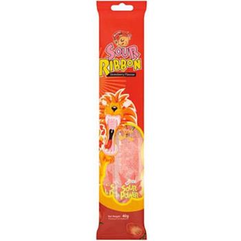 Beardy Sour Ribbon Strawberry 40g