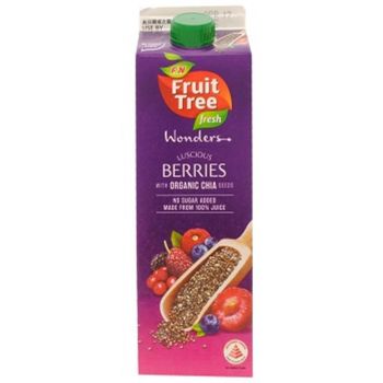 F&N Fruit Tree Fresh Wonders Luscious Berries with Organic Chia Seeds Juice 1kg