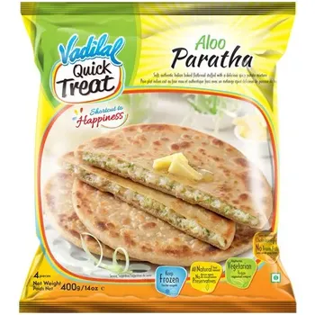 Vadilal Quick Treat Frozen Food Paratha Aloo 400g