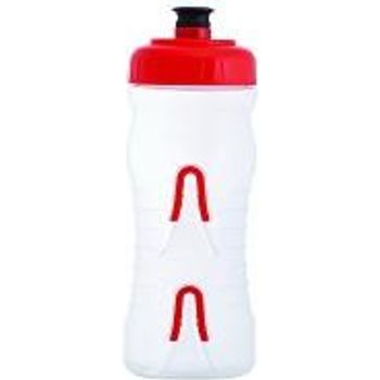 Fabric Cageless Water Bottle Clear Red 600ml