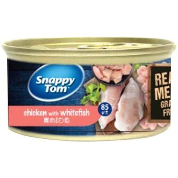 Snappy Tom Cat Real Meat Chicken with Whitefish 85g