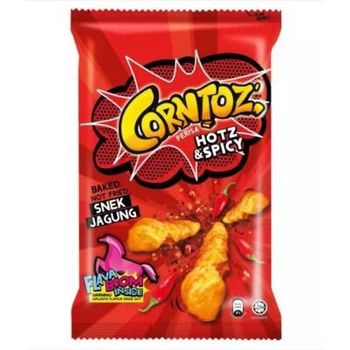 Corntoz Hot And Spicy Baked Corn Snacks 50g