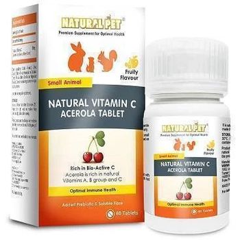 Natural Pet Small Animal Natural Vitamin C Acerola Tablet 60cts