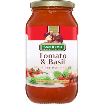San Remo Pasta Sauce Tomato Basil 500g