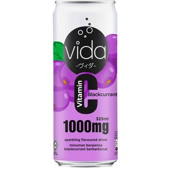 Vida Vitamin C Blackcurrant Sparkling Drink 325ml