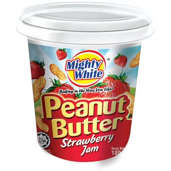 Mighty White Strawberry Peanut 180g