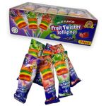 Alibaba Fruit Twister Lollipop dengan Light Stick Perisa Buah 24pcs 10g