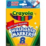 Crayola Classic Broadline Washable Markers 8 Pack