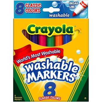 Crayola Classic Broadline Washable Markers 8 Pack