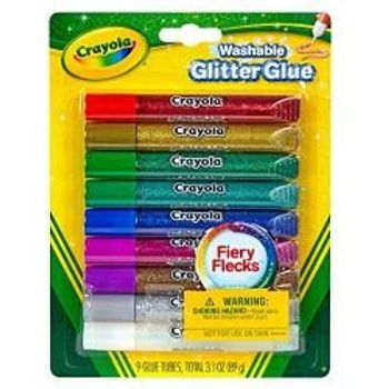 Crayola Washable Glitter Glue Pens 9 Pkg