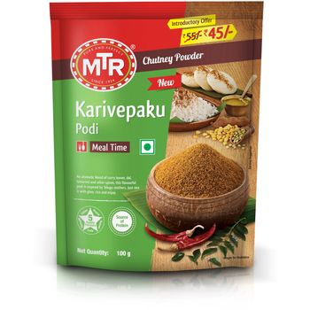 MTR Karivepaku Podi Chutney Serbuk Sumber Protein 100g