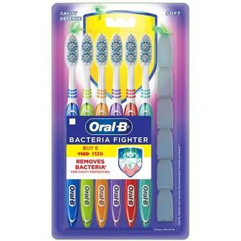 Oral-B Bacterial Fighter Manual Tooth Brush 6pcs