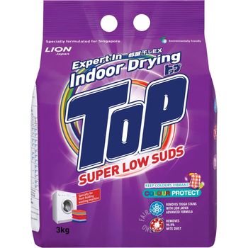 Top Detergent Powder Packet Super Low Suds Colour Protect 3kg