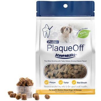 ProDen PlaqueOff Scoopables - Hickory Smoked Bacon Flavor for Small & Medium Breed Dogs (45 Scoops)