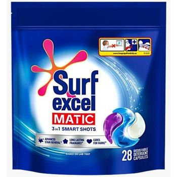 Surf Excel Matic 3 In 1 Smart Shots 588g