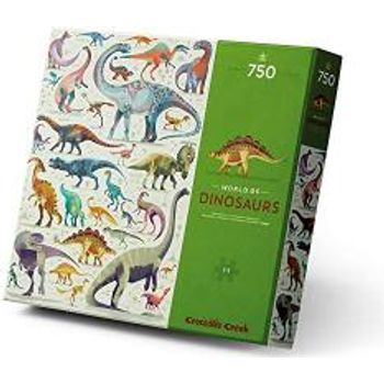 Crocodile Creek World Of Dinosaurs 750-piece Jigsaw Puzzle For All Ages 4 Years And Up Finished Puzzle Is 18 X 24 In