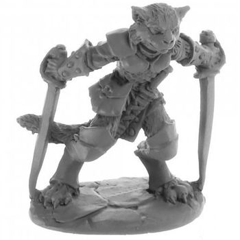 Reaper Miniatures Bones USA Catfolk Rogue Shadoweyes