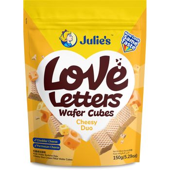 Julie's Love Letters Wafer Cubes Cheesy 60g