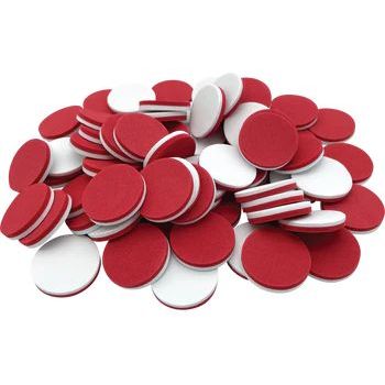 Teacher Created Resources Foam Counters Red And White 1 Inch Set Of 100