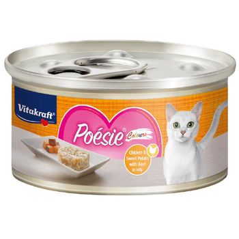 Vitakraft Poesie Colours Chicken and Sweet Potato in Jelly for Cats 70g