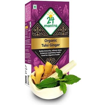 24 Mantra Organic Tulsi And Ginger Tea 50g