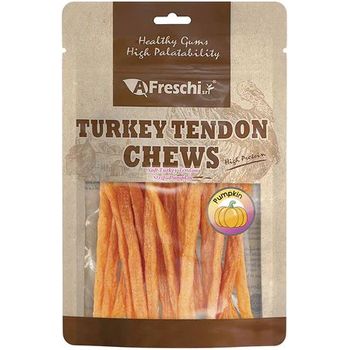Afreschi Dog Soft Turkey Tendon Strip Pumpkin 120g [Pack of 9]