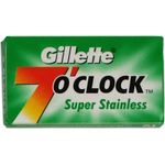 Gillette 7 O'Clock Super Stainless Double Edge Razor Blades Green 5 Blades