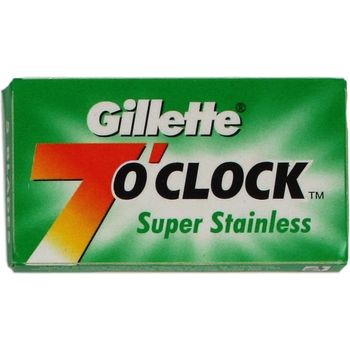 Gillette 7 O'Clock Super Stainless Double Edge Razor Blades Green 5 Blades