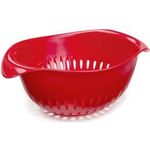 Preserve Small Colander Made From Recycled Plastic 15 Quart Capacity Red