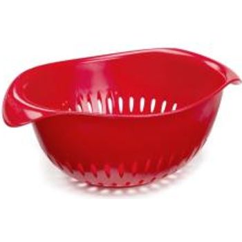 Preserve Small Colander Made From Recycled Plastic 15 Quart Capacity Red