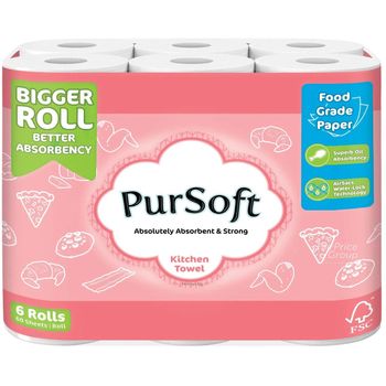 PURSOFT KITCHEN TOWEL 60ROLLS 