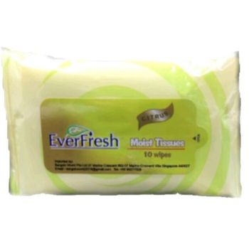 Everfresh Lemon Wet Tissue 10 Wipes per pack