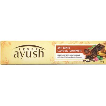 Lever Ayush Anti-Cavity Natural Ayurvedic Clove Oil Toothpaste 80g