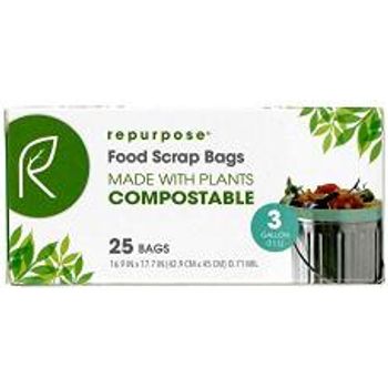 Repurpose Compostables Food Scrap Bags 3 Gallon 25 Bags
