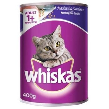 Whiskas Sardine Flavor Wet Food Can 400g