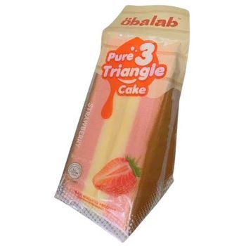 Obalab Pure 3 Triangle Cake Strawberry 100g