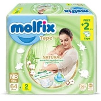 Molfix Natural Tape New Born 64pcs