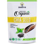 Zestiva Organic Black Chia Seeds 500g