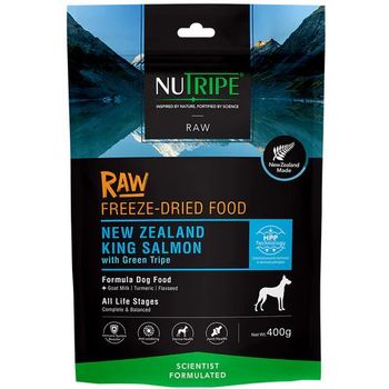 Nutripe Dog Raw Freeze Dried NZ King Salmon with Green Tripe 400g