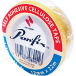 Panfix Self Adhesive Cellulose Tape, 12mm, 19mm, 25mm x 25yards 