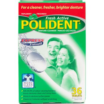 Polident Fresh Active 5 minute for a Fresher Clean 36 Tablets