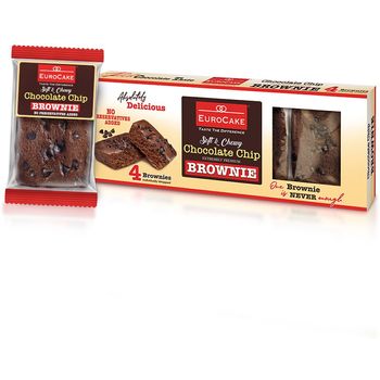 Eurocake Premium Chocolate Chip Brownie 60g
